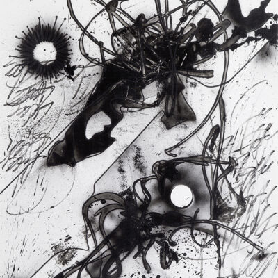 AU NOM DES MIENS 4, aérosol, glycéro et marker sur papier 77 x 107,5 cm, 2015 